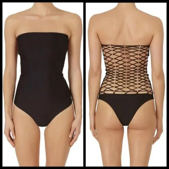 💕MIKOH💕 Waikele Strapless One Piece Swimsuit Green Small S NWT